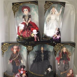 Disney Alice in Wonderland Through the Looking Glass complete doll colection
